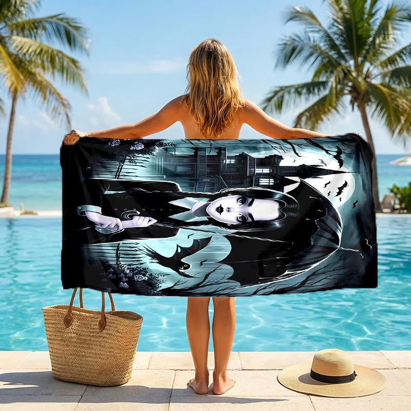 Wednesday Fashion Beach Towel: Ideal for Summer Adventures Soft, absorbent and quick drying suitable for swimming and bathing