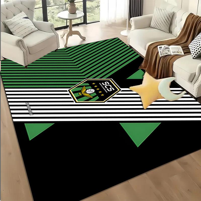 1PC Sassuolo Football Crest Design Floor Mat for Living Room, Game Rooms, Office, Bedroom, Office Floor Mat Playful Design, Christmas fan gifts