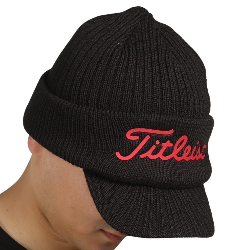 Titleist Visor Knit Cap, Black, TH21MWTEWK-0B