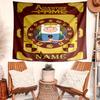 Personalized Adventure Time Background Tapestry,Custom Name Birthday Party,Multifunctional Wall Decoration for Home Decor,Various Occasions
