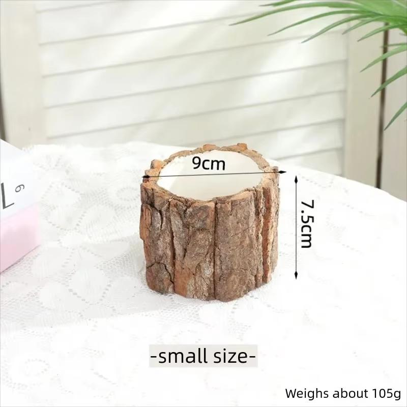 

Decorative Wooden Flower Basket - Floral Arrangement Bark Bucket for Home Garden Christmas Gift Hugging Bucket Atmosphere Decor