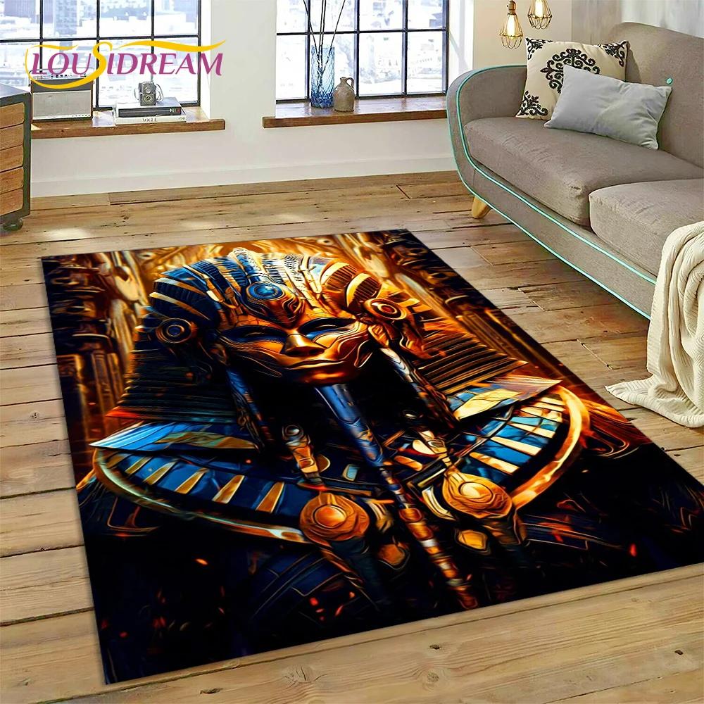Tappeto 3D Anubis Faraone Horus Mitologia egizia Dei Tappeto per casa Soggiorno Camera da letto Divano Zerbino Decor, Tappeto Tappetino antiscivolo