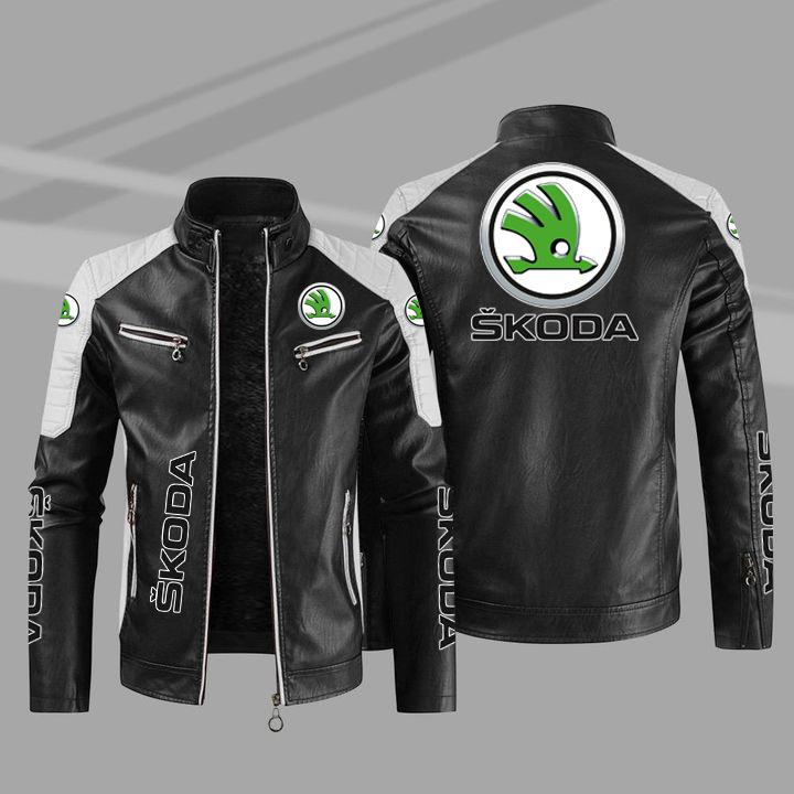 Kodas Locomotive Leather Jacket European and American Large Size Men's PU Leather Jacket Fleece Thickened Autumn and Winter Casual Jacket