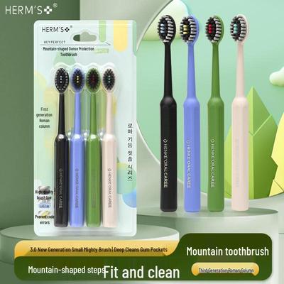 Convex Luxury Roman Column Toothbrush (2-Pack) - Wave Design, Soft Spiral Bristles, Gum Protection, Adult Household.