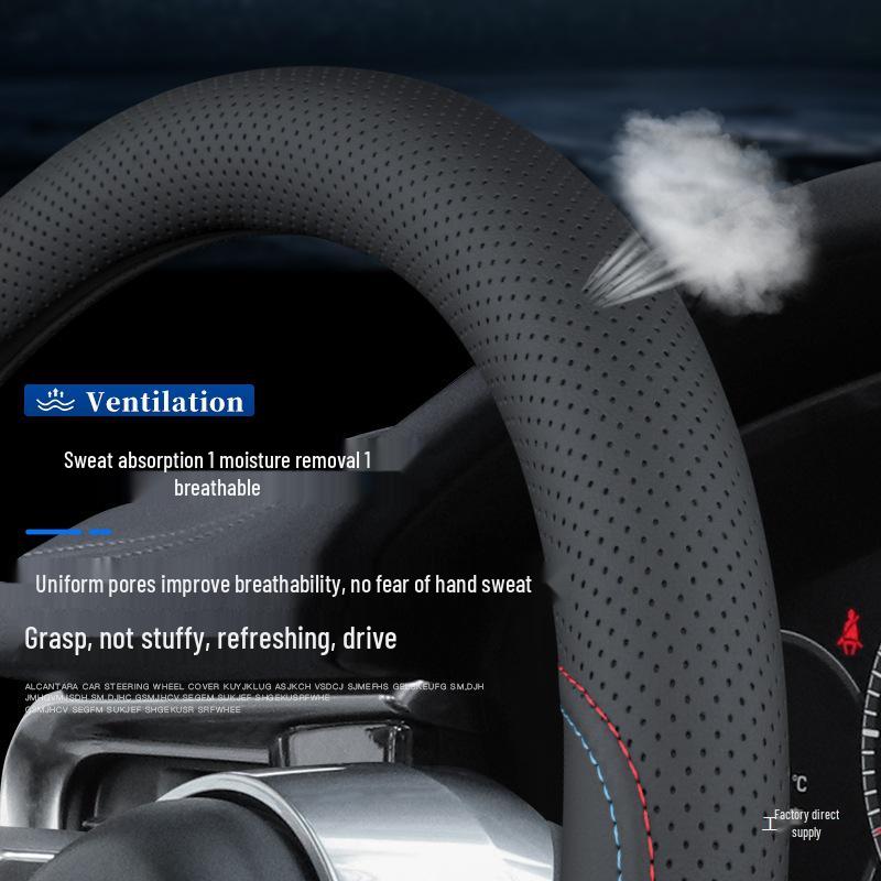 Genuine Leather Steering Wheel Cover for L6-L9 and Ideal ONE Car Interiors