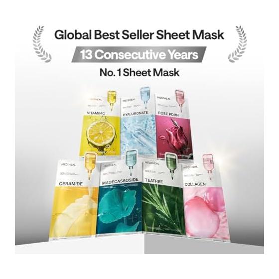 MEDIHEAL OFFICIAL Tea Tree Essential Mask 10 Pieces Teatree Essential Mask 10P Korean Pack Skin Rough Prevention Care For Sensitive Skin Full of