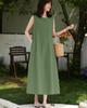 Sueeya Long Sleeveless Maxi Natural Loose Summer Women's Dress, Color, Fit, Flattering, Refreshing, Stylish, Cute, Lined,