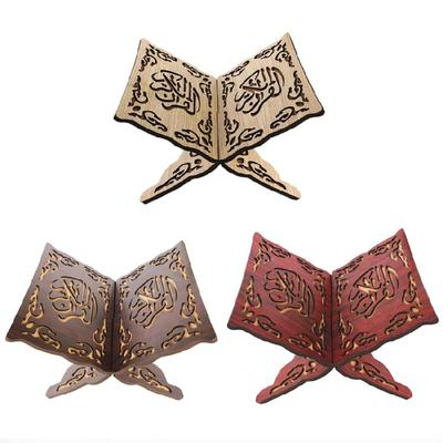 Eid Mubarak Boekenkast Houten Islam Bijbel Boeken Opberg Display Rek Retro Standaard