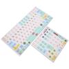 2Pcs Mechanical Keyboard Sticker Frosted Surfaces Cute Cartoon Clear Pattern PVC Keyboard Sticker
