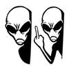 Yousheng Metal Alien Sign Peeping Around Alien Silhouette Sign Garden Decor Flip-off Alien Decoration for Outdoor Yard Tree Fence Post