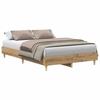 VidaXL Bed Frames Without Mattress Artisan Oak 135x190 Cm, Bedroom Furniture, Bed Base, Double Bed, Bed, Bed Frame, 861074