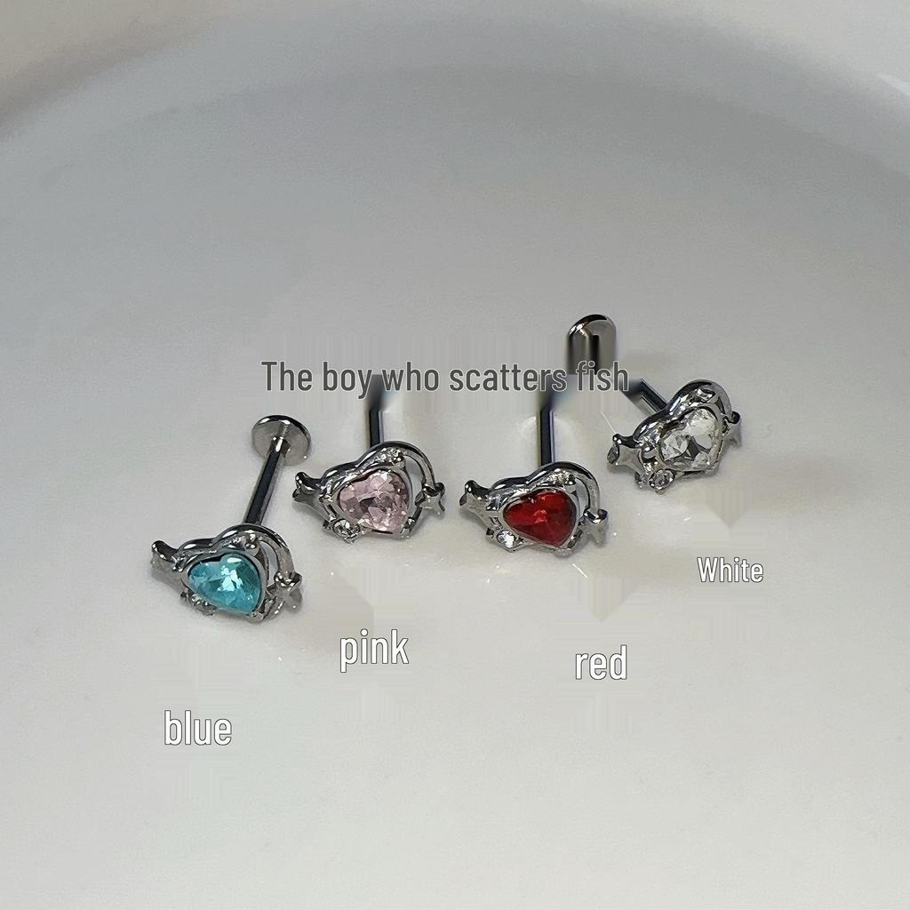 Satan's Child Love Law Titanium Lip Stud & Ear Cartilage Ring