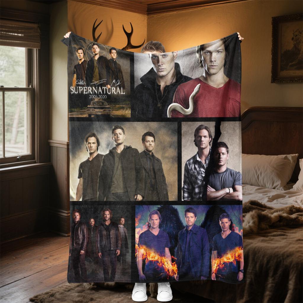 Supernatural Seasonal Blanket Soft Comfortable All Seasons Perfect Sofa Office Nap Travel Festive Gift