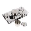 3/5 Stuks Roestvrij Staal Dappen Schaal Bekers Set Salon Manicure Acryl Poeder Vloeistof Container Organizer Tray Dappen Schaal Nagelkunst Gereedschap