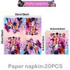 Demon Hunters Birth Date Celebration Disposable Dinner Board Tablecloth Balloon Banner Cake Decoration KPOP Anime Celebration Collection Infant Shower