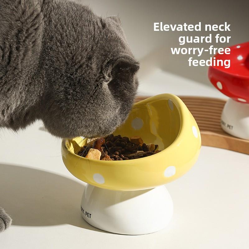 Katzen Napf, Keramik Schräger Rand zum Schutz der Halswirbel, Trinknapf, Futternapf, Katzen Reissnapf, Haustierbedarf, Hundenapf