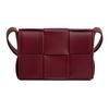Cassette Pillow Bag Minimalist Solid Color Intreccio Weave Lambskin Mini Shoulder Crossbody Bag Women Bags Bordeaux-Red 666688VMAY16208