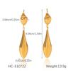 Phoenix Trendy Fashionable Personality 18K Gold Plated Stainless Steel Teardrop Earrings for Women, High-end Ins Style