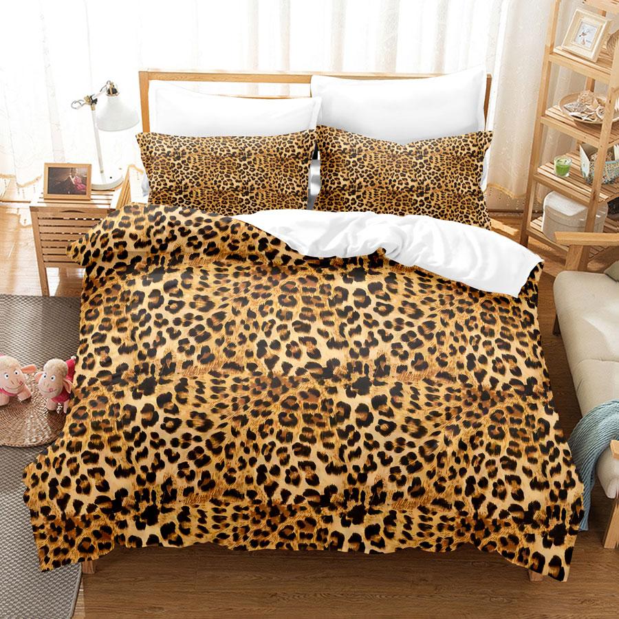 Camouflage Quilt Duvet Cover Set Full Size King Queen 3D Bedding Sets Pillowcase Linen Leopard Double Single Bed 220x240 200x200