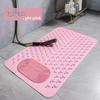 Anti-Slip PVC Bathroom Mat: Massage, Waterproof, Stain-Resistant Floor Mat with Suction Cups for Home or Hotel Use