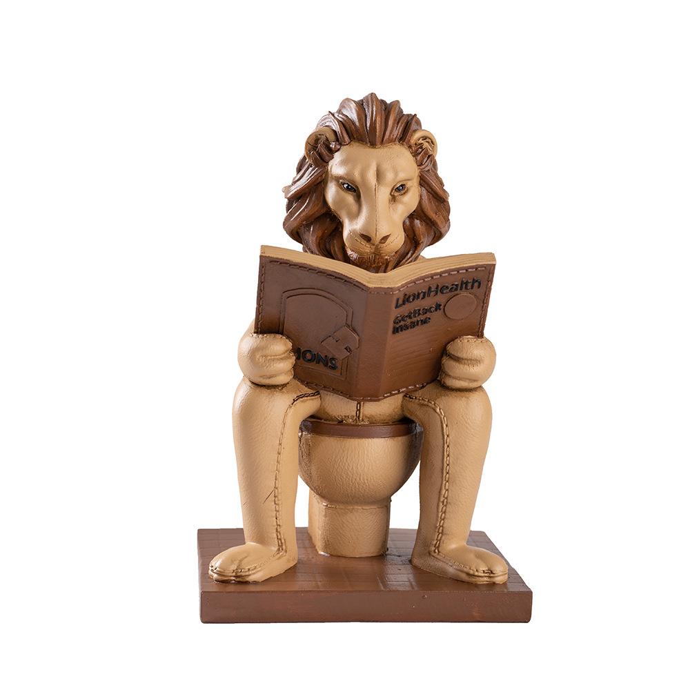 Kreative Löwen-Tierstatue Nordische Harz-Handwerkskunst, Künstlerische Schreibtisch-Dekorationsskulptur