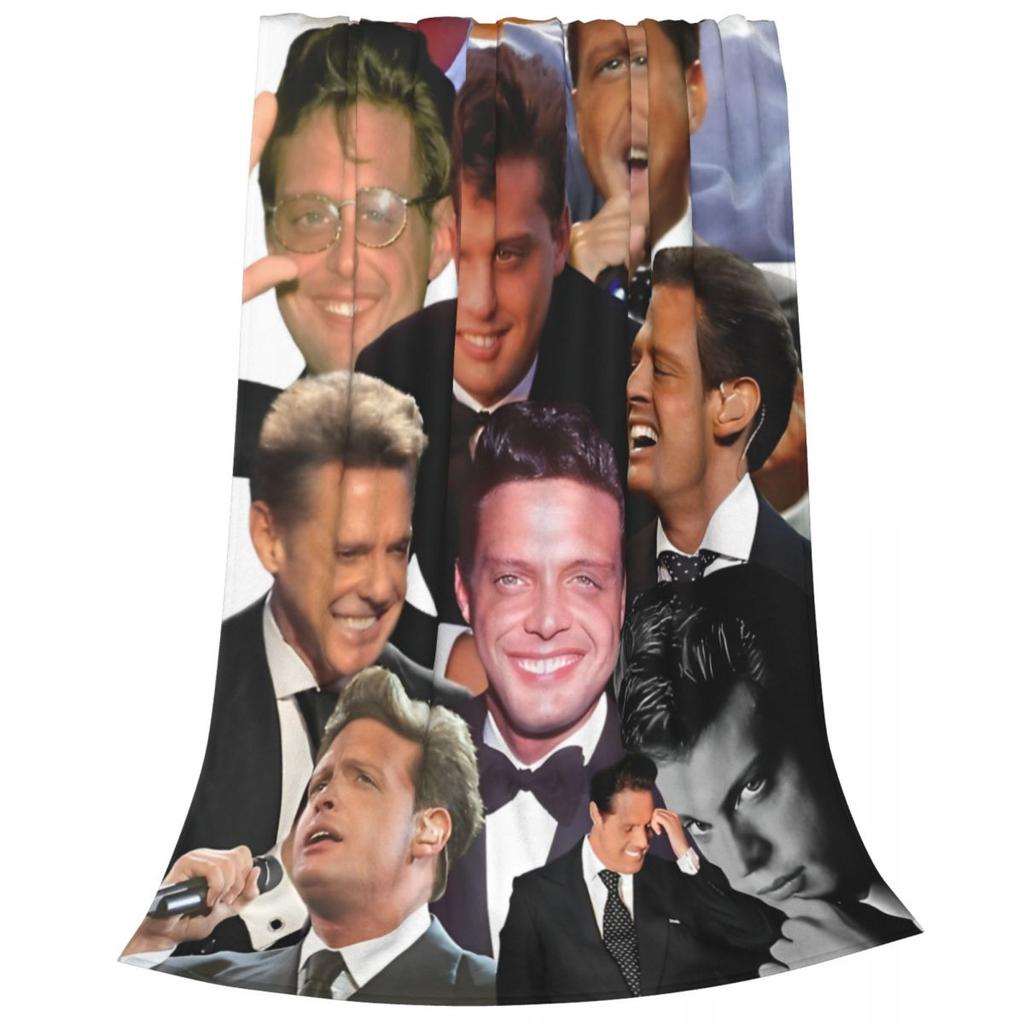 Luis Miguel Singer Blanket Flannel Decoration Portable Lightweight Thin Throw Blankets for Bed Travel Bedding Throws