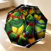 Turtles Power 8 Ribs 3Fold Black Glue Uv Protection Umbrella Sun Protection Rainproof Compact Folding Umbrella For Travel Daily Use C923791