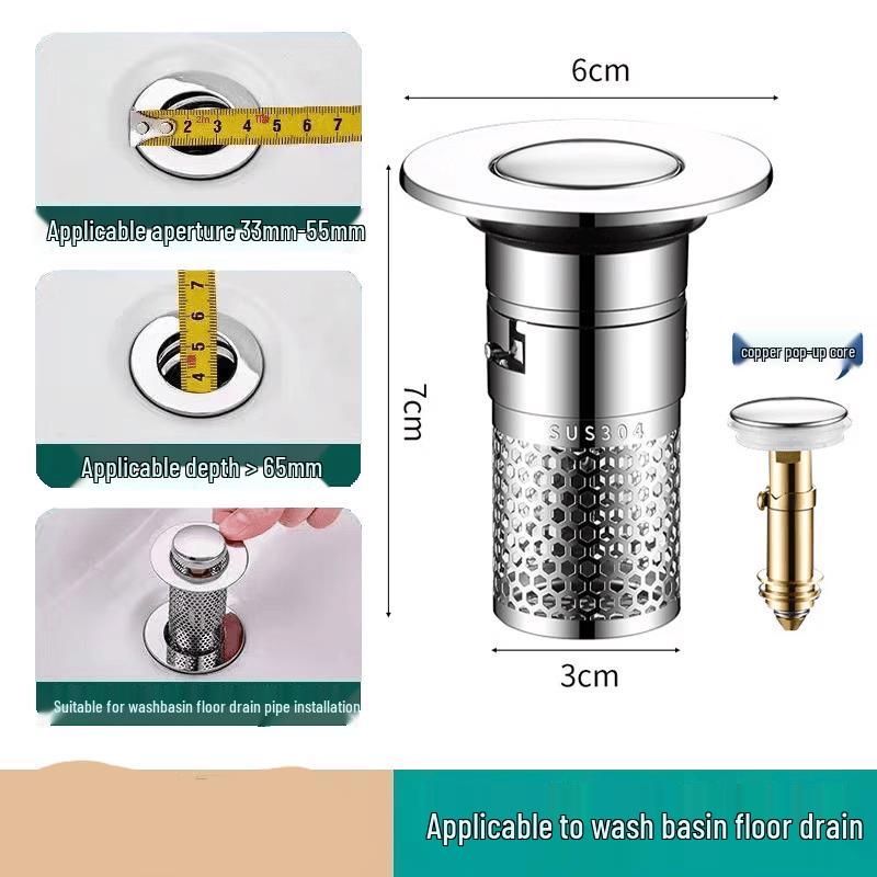 

LISM Washbasin Drain Stopper and Filter