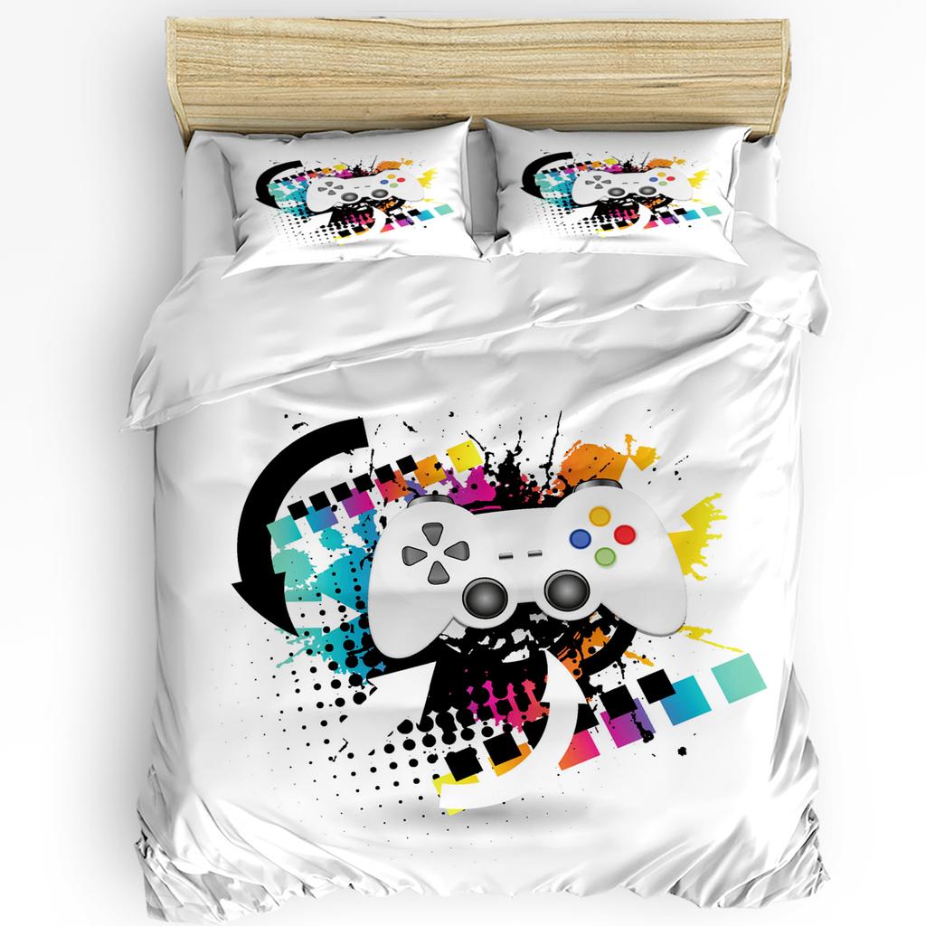 Copripiumino a figura stilizzata bianca e nera, Set Biancheria da Letto, Coperta per la Casa, Federe, Set Biancheria da Letto per Camera da Letto, Senza Lenzuolo