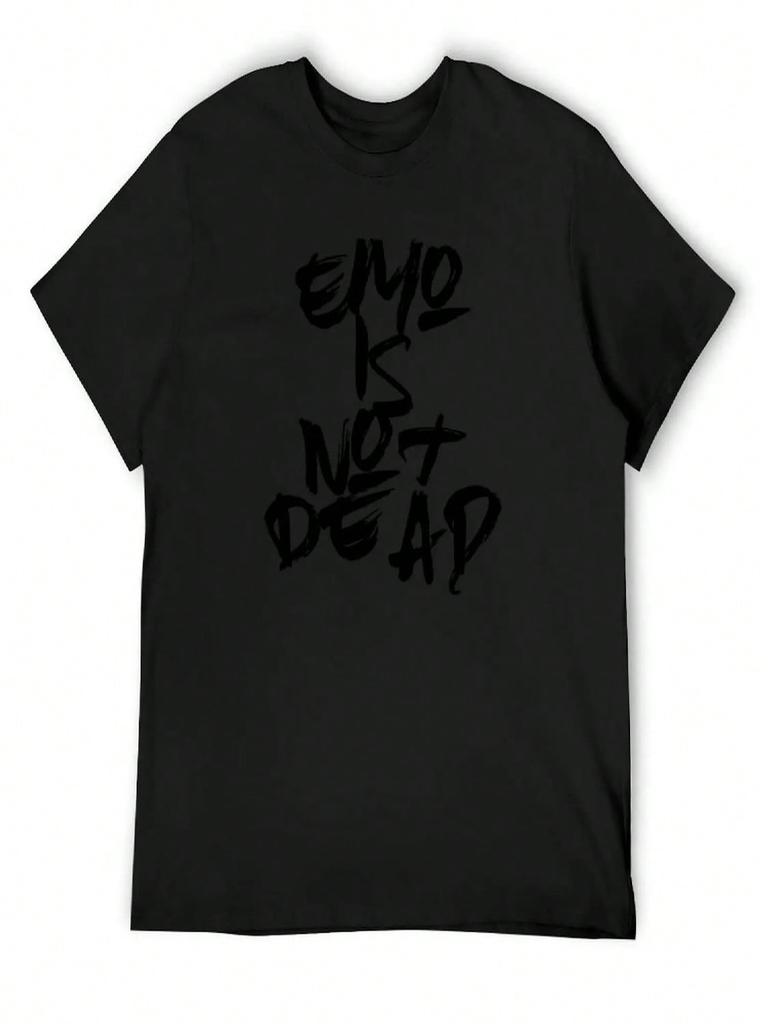 EMO IS NOT DEAD T-Shirt Cheap Stuff Tshirts Personalised Aesthetic Clothing Luxury Designer Plain Black T Shirts Unisex