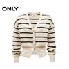 ONLY Women's V-Neck Striped Knit Cardigan