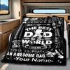 Dad Hero Blanket Personalized Name Soft Comfortable Stylish Blanket Car Blanket Perfect For Travel Camping Outdoor Home Suitable For All Seasons