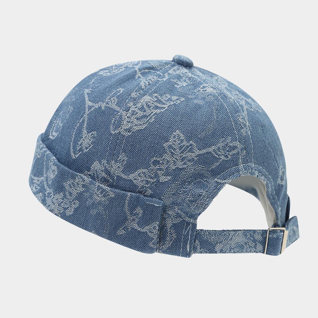 Port Style Denim Cap With Adjustable Fit For Casual Streetwear In All Seasons
