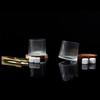 Set di 2 bicchieri da whisky con sottobicchieri