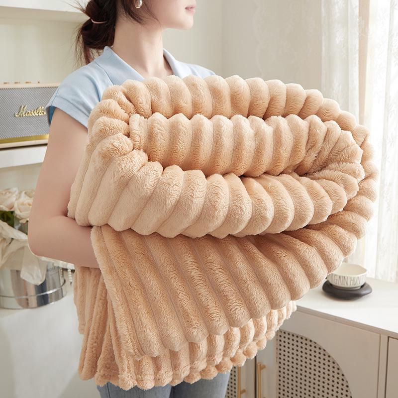 

Товста зимова плюшева ковдра з кролячого хутра - Покривало з коралового флісу AC 70x100cm (Random Color)