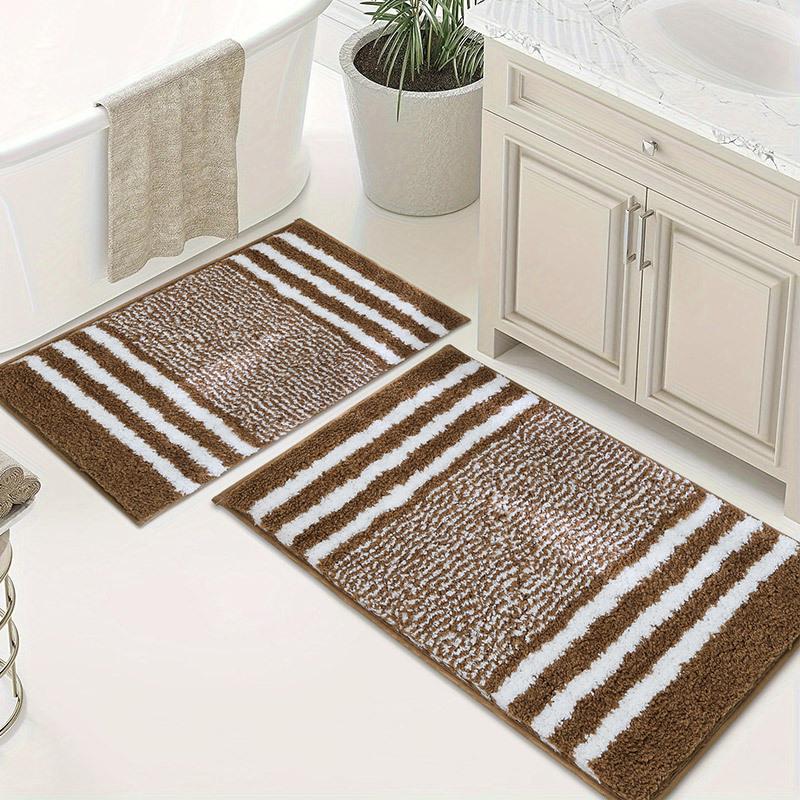 Explosive Striped Two-Piece Set, Bathroom Absorbent Floor Mat, Bathroom Door Non-Slip Foot Pad, Toilet Rug