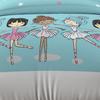 Parure housse de couette 120X150 cm DANSEUSES bleu, 100% coton 57 fils/cm2, par Soleil d'Ocre