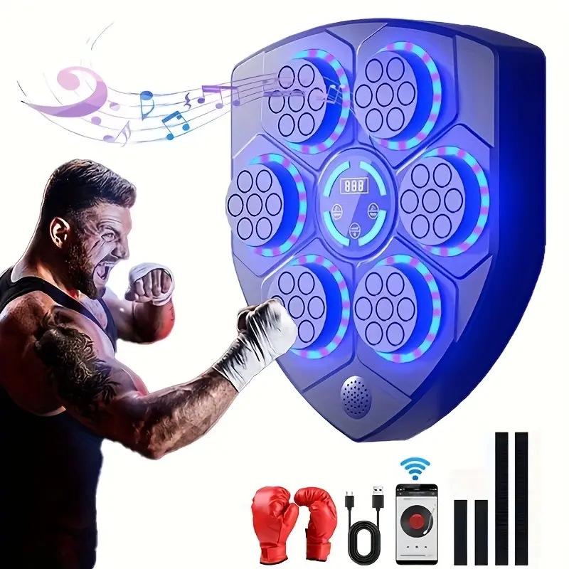 Adjustable Smart Boxing Machine: Fitness & Music Wall Target for Adults & Kids