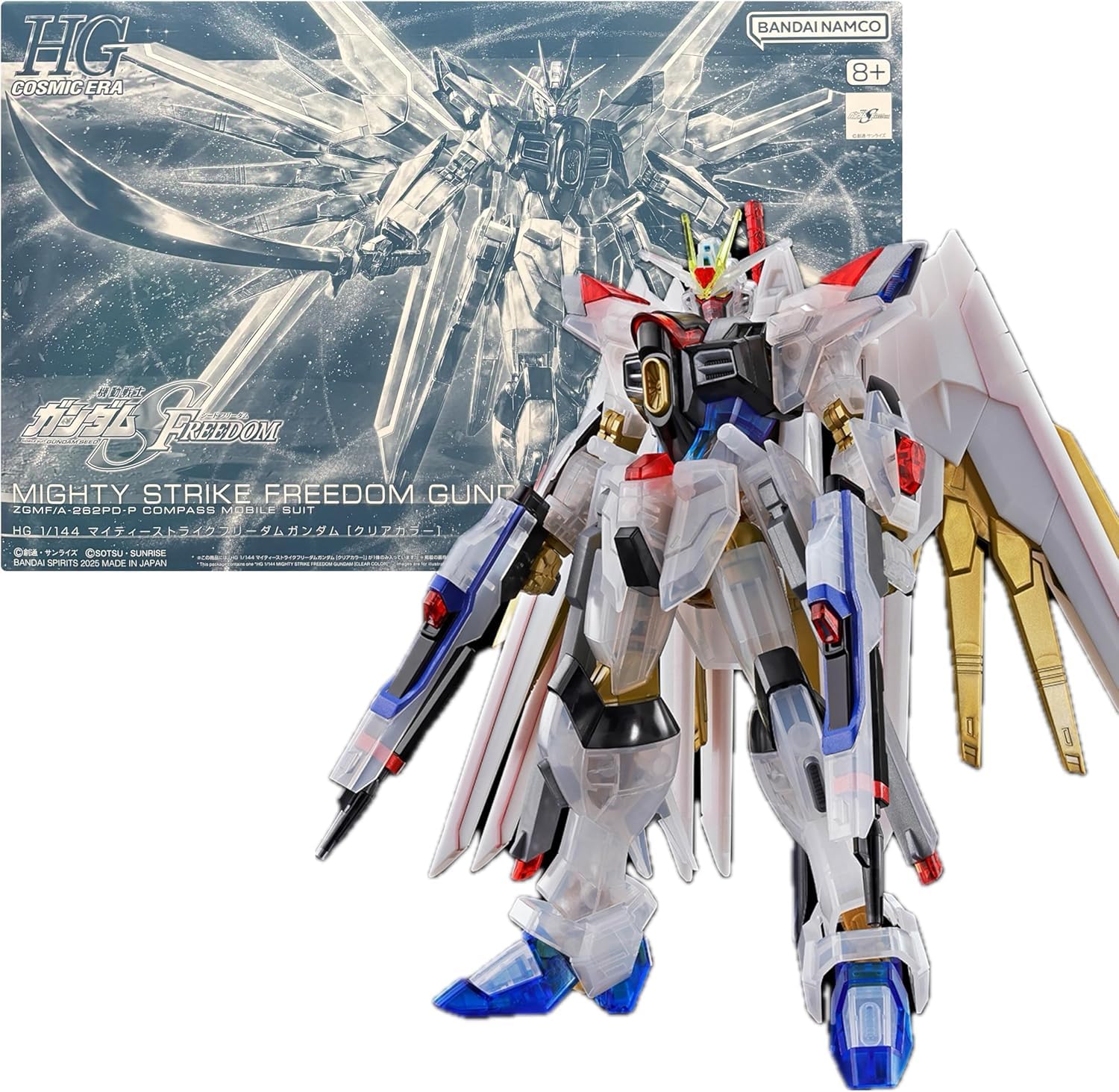 

HG Mighty Strike Freedom Gundam Mobile Suit SEED FREEDOM Gundam Plastic Model Event Limited 1/144 [Clear Color]
