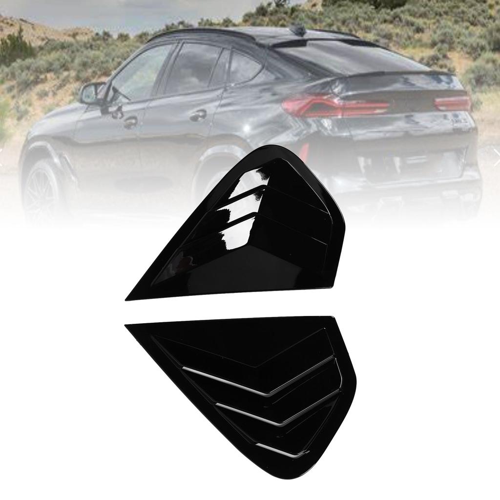 2 Pcs Rear Side Window Louver   Side Window Louvers Shutter Panel Trim for X6 E71 E72 2008 To 2014