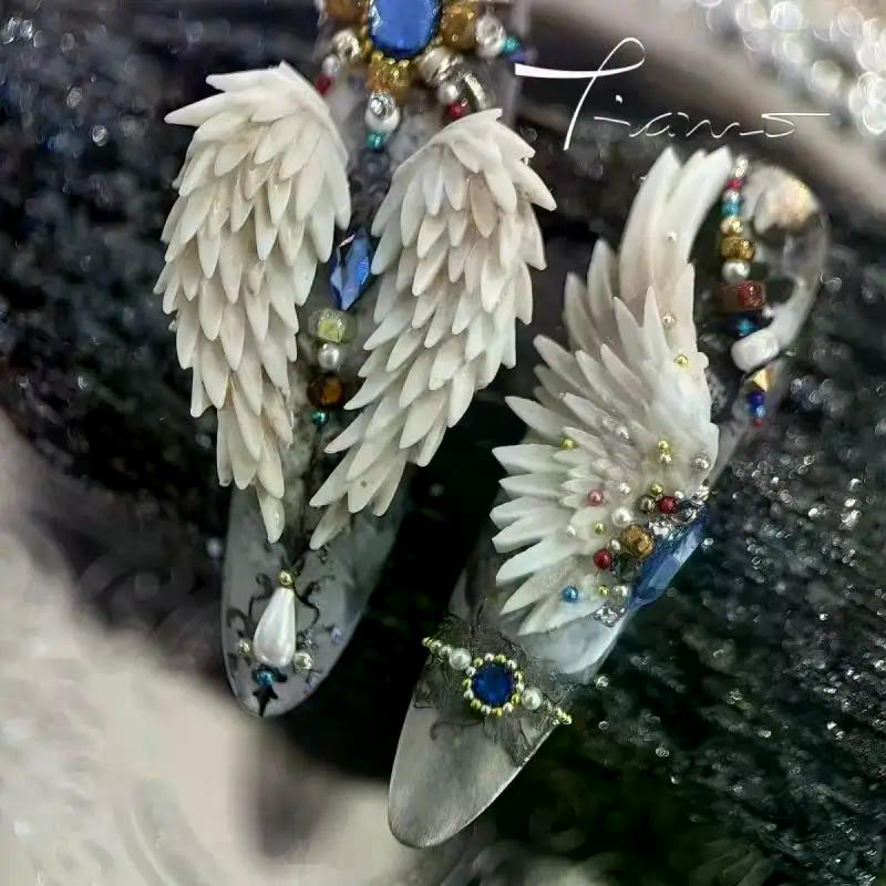 1 Piece Kawaii Butterfly Wing Silicone Nails Mold Reusable Templates Stamping 3D DIY Design Nail Art Parts Decorations Tools