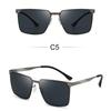 Men's sunglasses, fashionable metal square sunglasses for fishing while driving