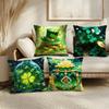 St. Patrick'S Day Cushion Cover Soft Short Plush Pillow Cover Smooth Cozy Texture Aesthetic Cushion Case Home Decor