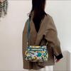 Bolsa feminina transversal grande capacidade bolsa de ombro de nylon bolsa de mãe estampada