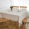 Linen Cotton Floral Daisy Tablecloth Photography Backdrop Cover Kitchen Decor