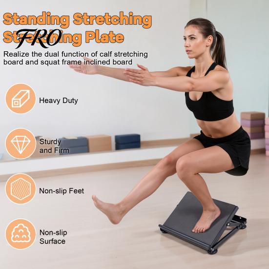 Foot Stretch Board Heavy Duty Slant Board, Calf Stretcher for Squat 600lbs Weight Capacity, Adjustable Incline Balance Relieving Plantar Fasciitis
