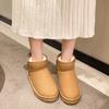 thick-soled snow boots women's new autumn and winter fur integrated short tube high-soled warm women's cotton shoes