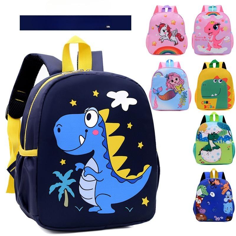 Cute Cartoon Dinosaur Baby Backpacks, Lightweight Adjustable Animal Schoolbag for Kindergarten Boys Girls, Kids Travel Daypack