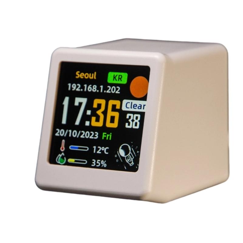 Weather Stations Digital Clock WiFi Desk Clock with Outdoor Temperature Humidity for Home/Office Wireless Clock Gift