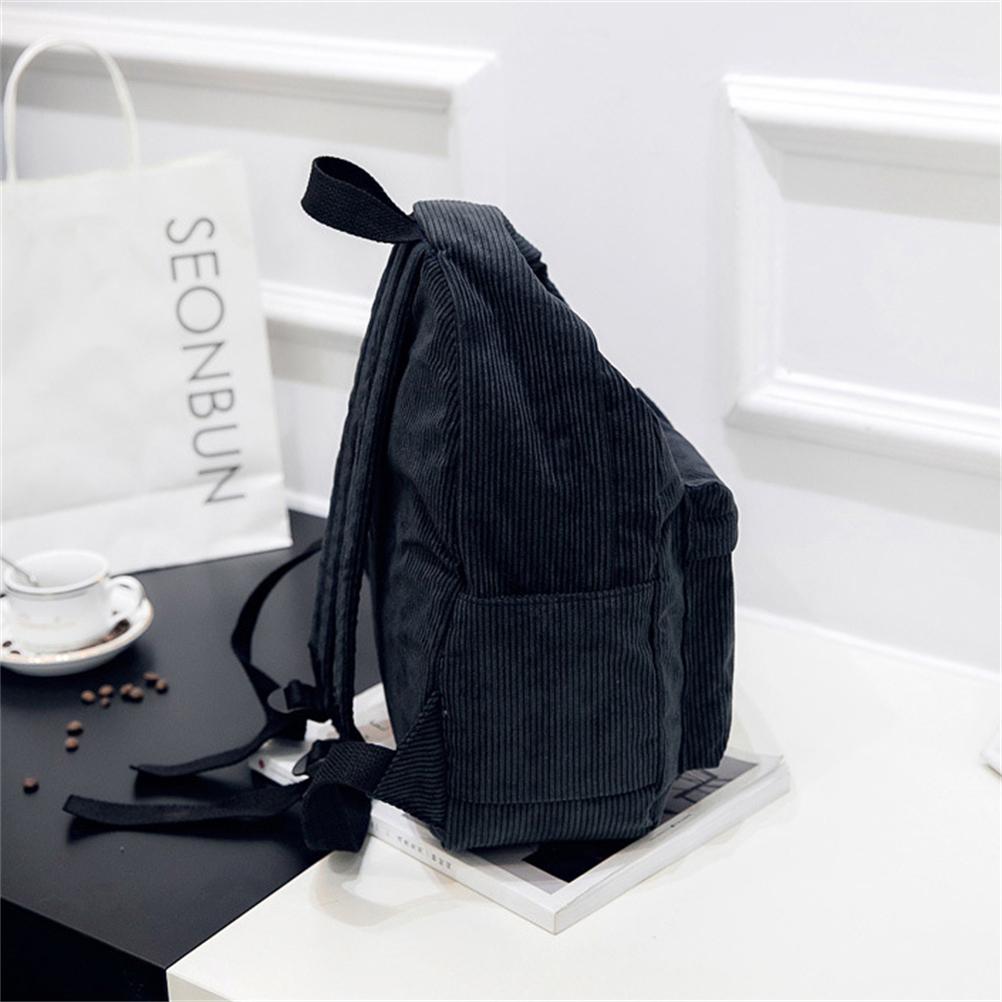 Corduroy Backpack Striped School Bag Travel Backpack Casual Daypack Laptop Backpack for Boys Girls